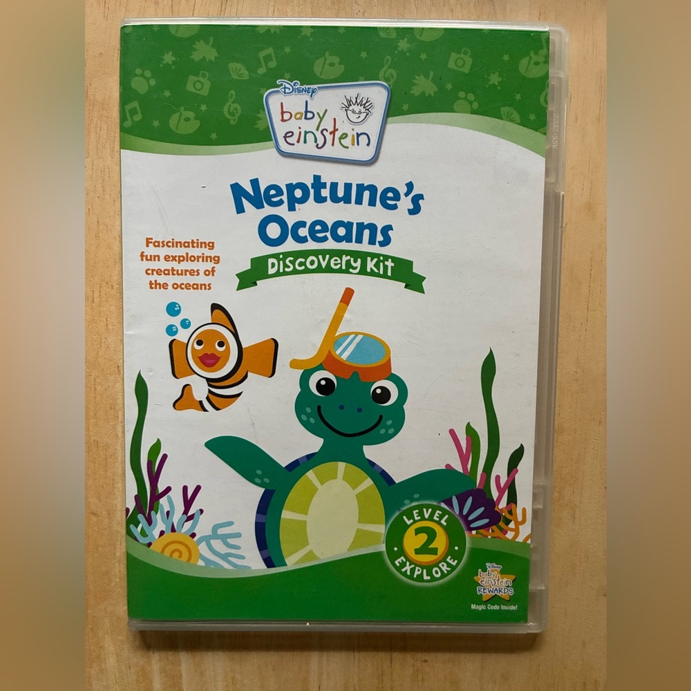 Disney Baby Einstein Neptune's Oceans Discovery Kit DVD CD Level 2 Explore